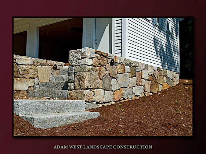 Used granite steps & NE walls
